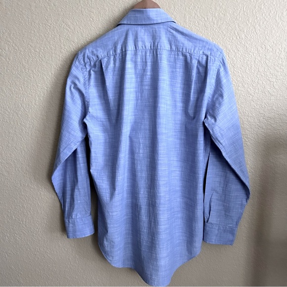 Ledbury Fine Shirting Classic Fit Long Sleeve Button Down Shirt - Picture 3 of 6